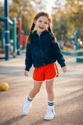 Dětská mikina MINIKID na zip s kapucí – tmavomodrá, pohodlná a stylová