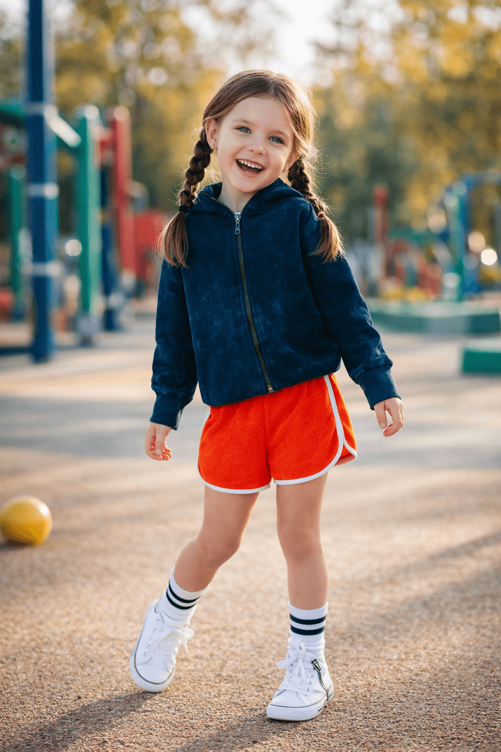 Dětská mikina MINIKID na zip s kapucí – tmavomodrá, pohodlná a stylová