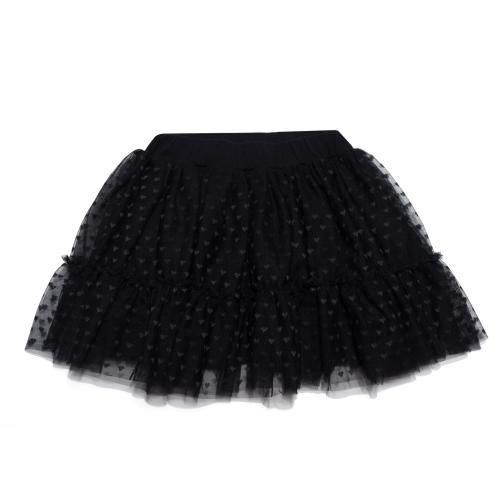 Dívčí TUTU sukně – černá se srdíčky, hravá a elegantní