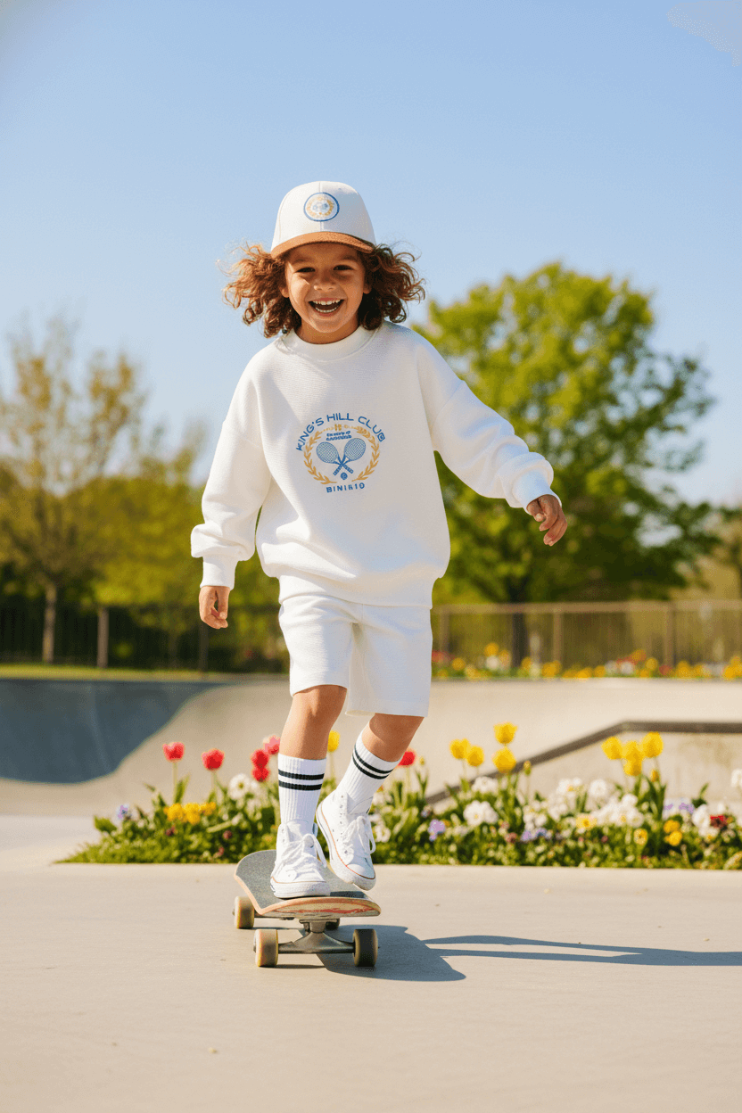 Chlapecká mikina MINIKID – bílá, stylová a originální